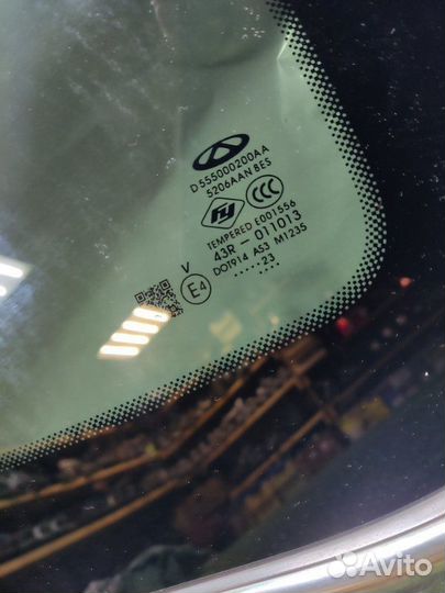 Стекло глухое заднее правое заднее правое Chery