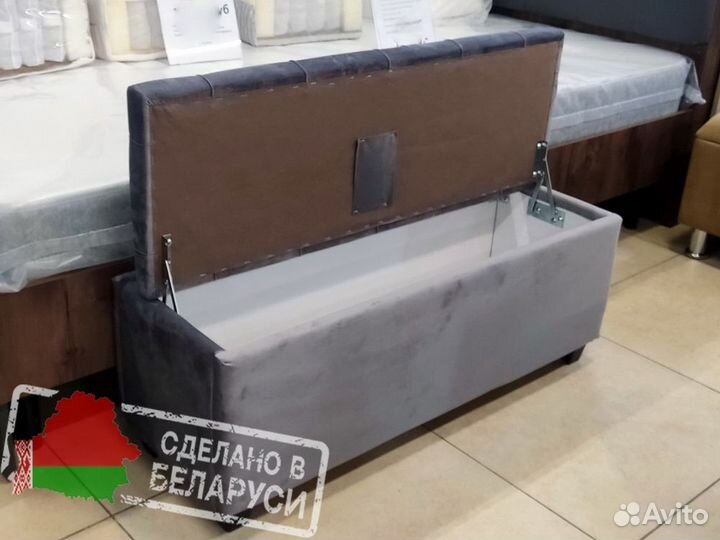 Банкетка пуф с ящиком каретная стяжка