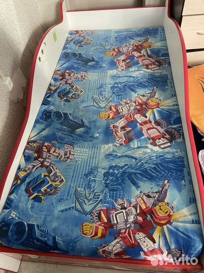 Кровать машинка с матрасом