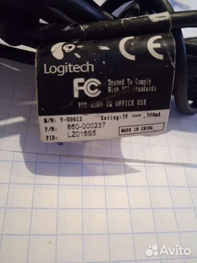 Вебкамера logitech v-u0012