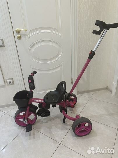 Детский велосипед с родительской ручкой