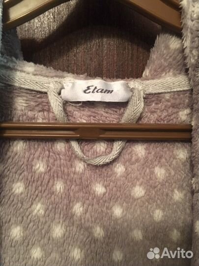 Халат женский etam серый, р 42, б\у