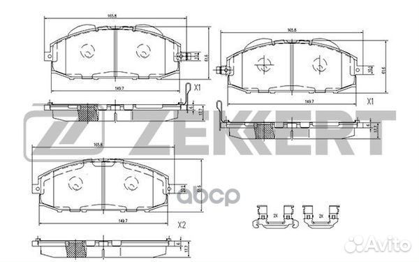 Колодки торм. диск. передн. Nissan Patrol (Y61)