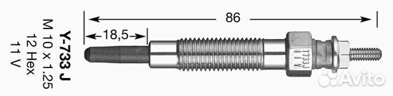 Свеча накала D-Power 13 Y-733J 6592 NGK