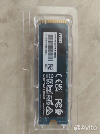 SSD M.2 накопитель MSI spatium M390 500GB