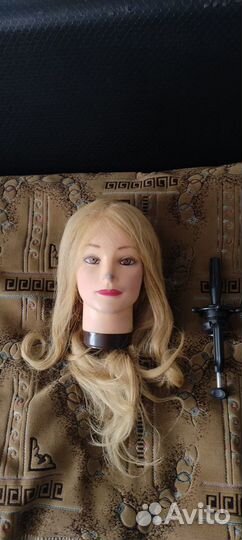 Голова манекен для причесок натуральный волос