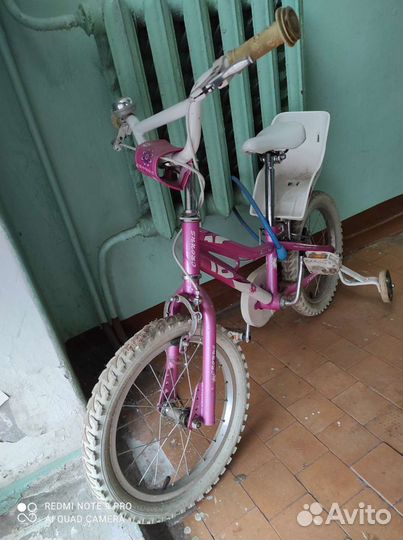 Велосипед для девочки с сиденьем для куклы