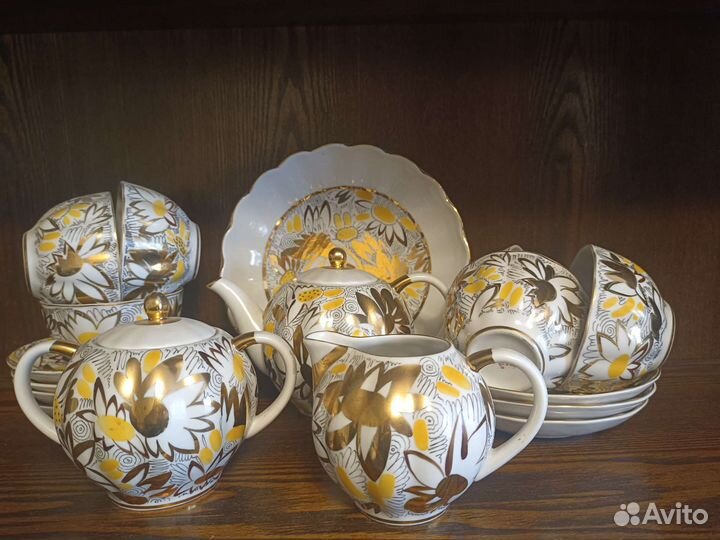 Чайный сервиз лфз золотые ромашки