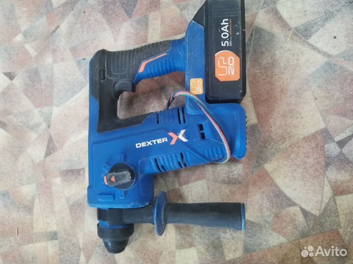 Аккумуляторный перфоратор и болгарка Dexter + 2акб