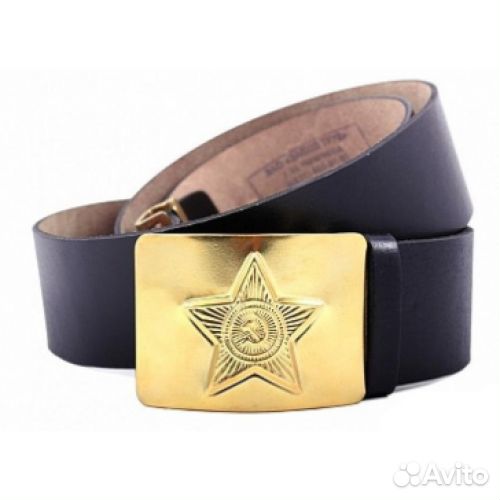Ремень Солдатский С Латунной Бляхой звездассср(Кож