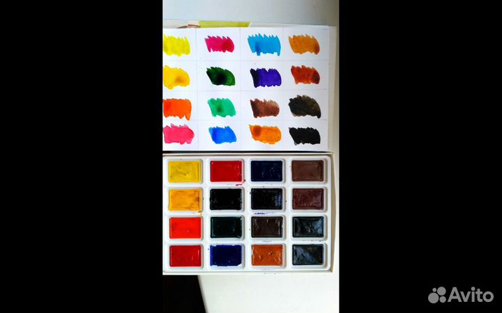 Акварель художественная 16 цветов