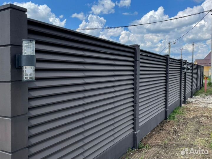 Жалюзийный забор / Забор жалюзи / любой цвет