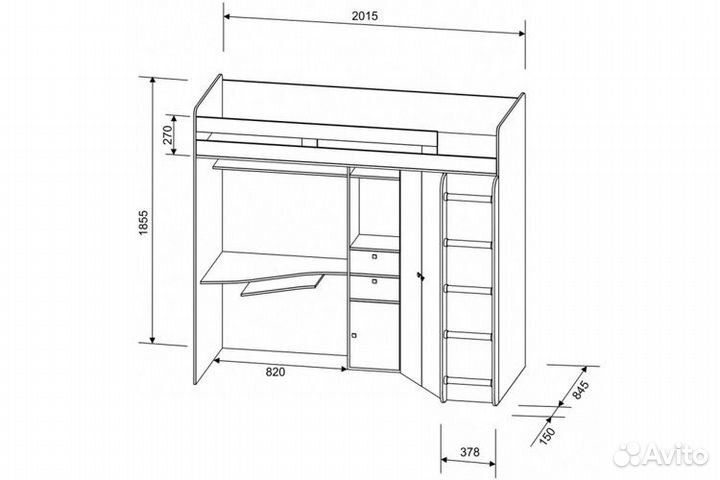 Кровать-чердак 