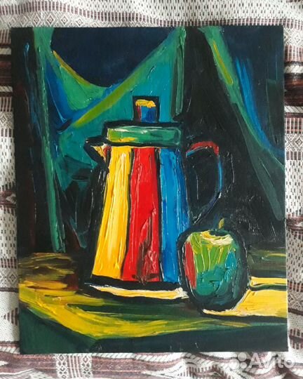 Картина декоративный натюрморт маслом 25 на 30 см