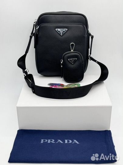 Сумка планшет Prada натуральная кожа