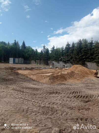 Отсыпка участка, планировка, озеленение