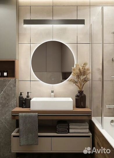 Парящее зеркало с LED подсветкой