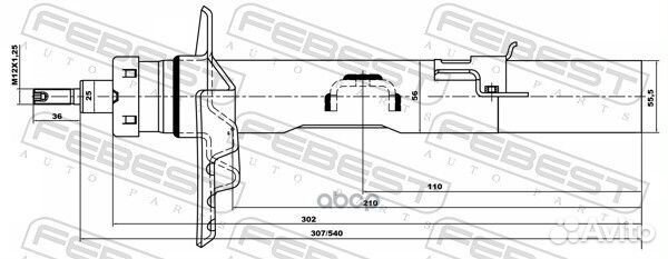 Амортизатор задний R land rover freelander 2/LA