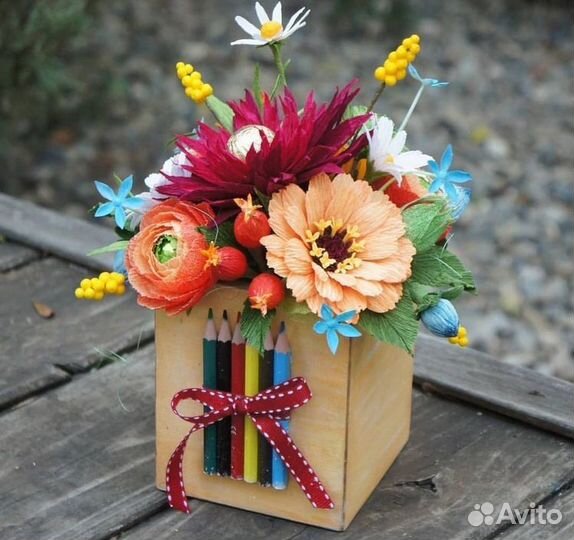Букет в школу,букет на день знаний,цветы в школу