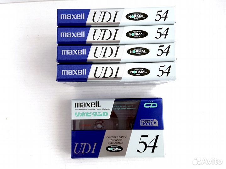 Аудиокассеты кассета Maxell UD I 54 - 1990 г