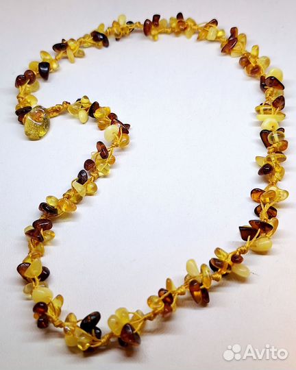 Янтарные бусы натуральные
