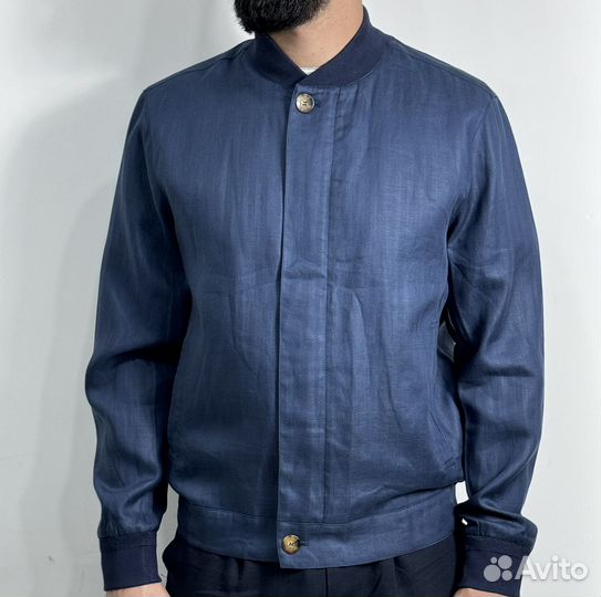 Мужской бомбер льняной LOro piana