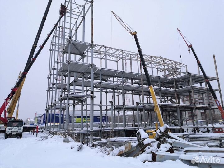 Металлоконструкция фермы от ангара