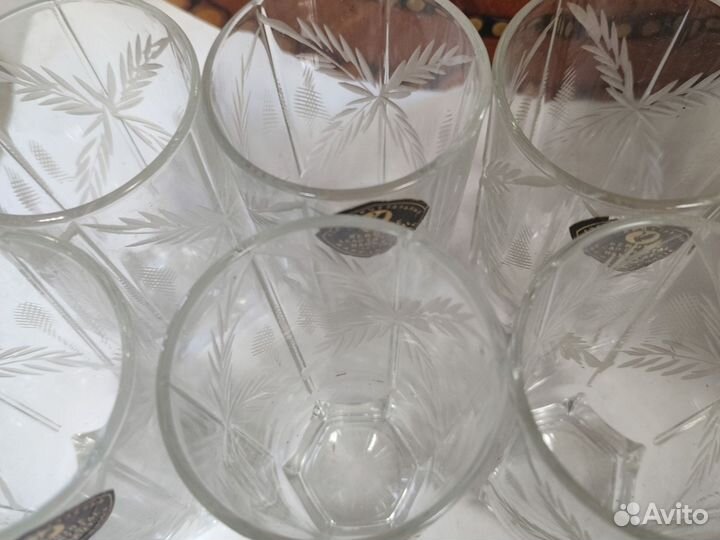 Набор стаканов Гусь хрустальный