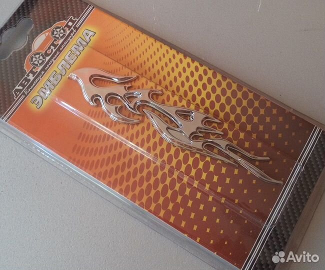 Эмблема наклейка пластик Пламя