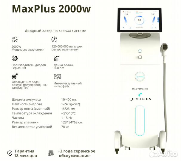Диодный лазер люминес Max Plus 2000