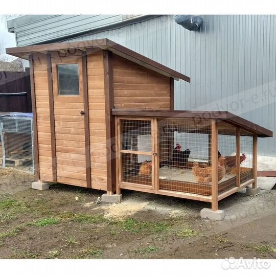 Курятник зимний на 15 голов с выгулом