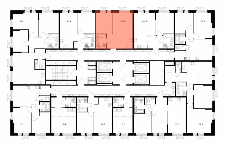 1-к. квартира, 38,1 м², 33/33 эт.