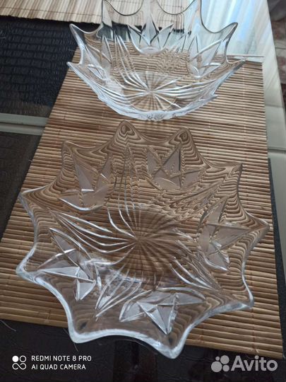 Вазы хрустальные, в хорошем состоянии