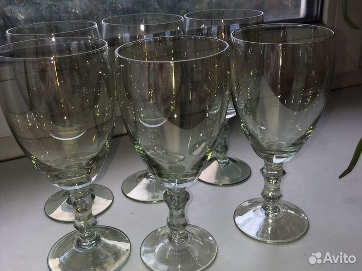 Бокал из цветного богемского стекла времен СССР