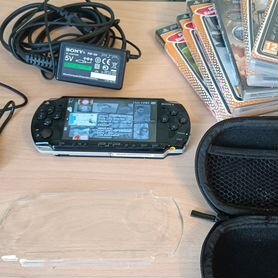 Sony psp 2008 прошитая + 6 дисков с топ играми