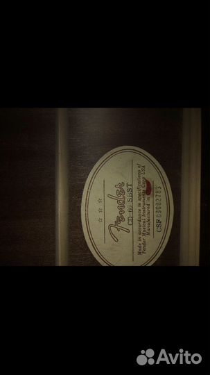 Электро Акустическая гитара fender