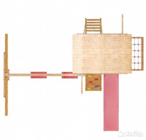 Детская площадка Сибирика с сеткой цвет Savanna