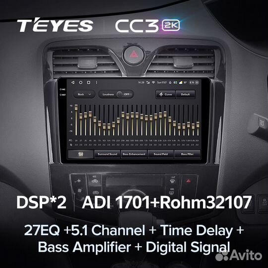 Магнитола Teyes CC3 2K 6/128 Nissan Serena C26