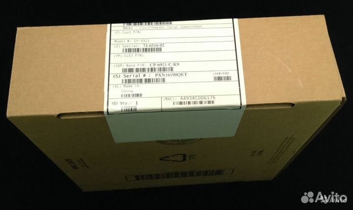 IP-телефон Cisco CP-6921-C-K9 HE Китай/1шт/Новый