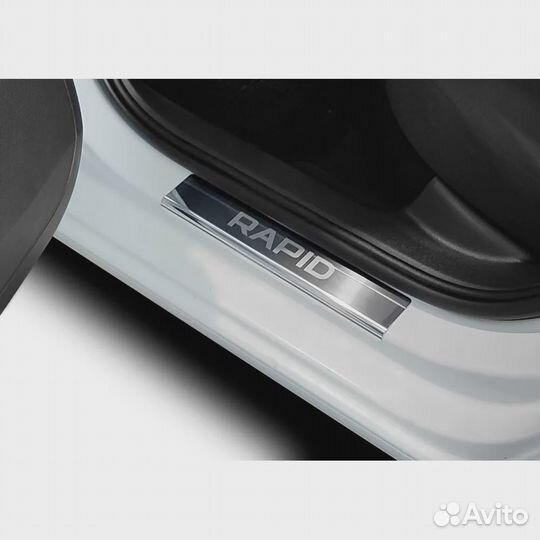 Накладки на пороги Шкода Рапид 1, 2 (2013-н.в.), н