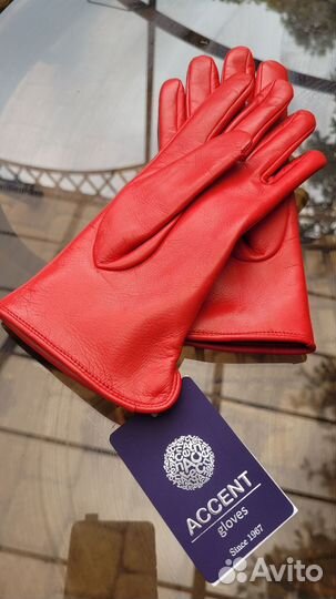 Перчатки женские кожаные новые