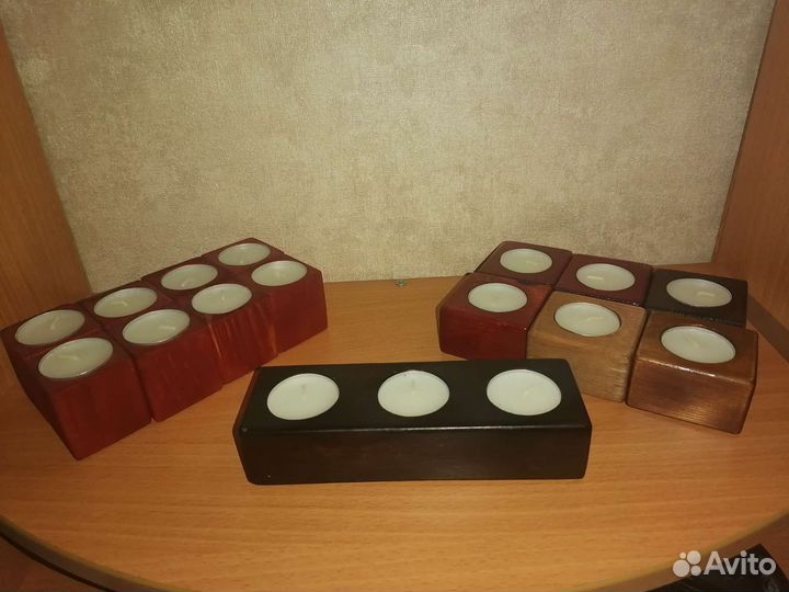Подсвечники из дерева