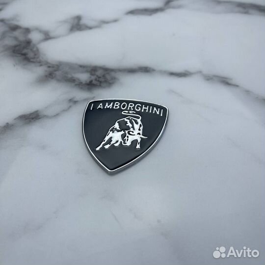 Шильдик Lamborghini металлический Хром