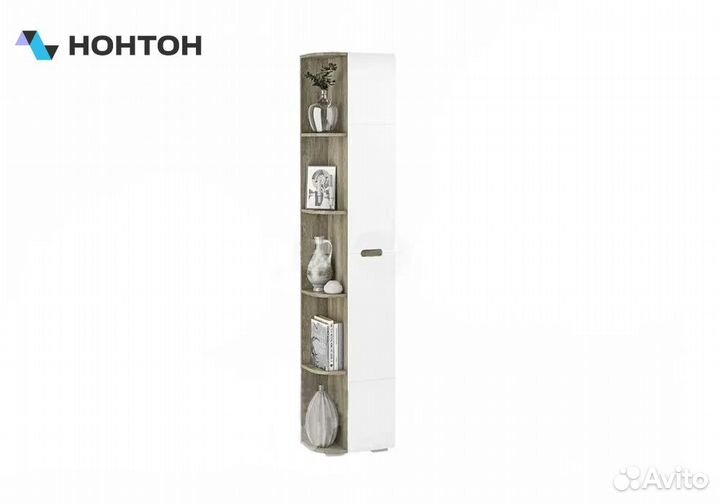 Пенал угловой Наоми пн-15 дуб каньон / белый гляне