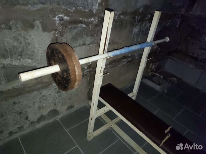 Стойка для штанги скамья