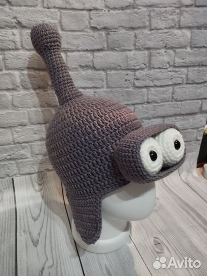 Шапка робот Бендер (тёмный)