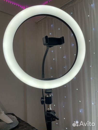 Кольцевая лампа 30см + штатив + тренога + usb