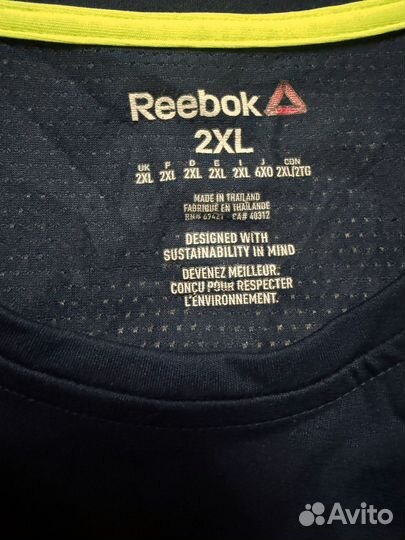 Футболка мужская reebok 2 XL(тёмносиняя)