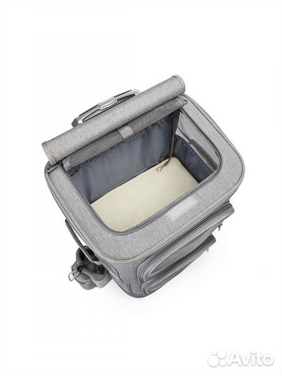 Переноска на колесах для кошек двойная