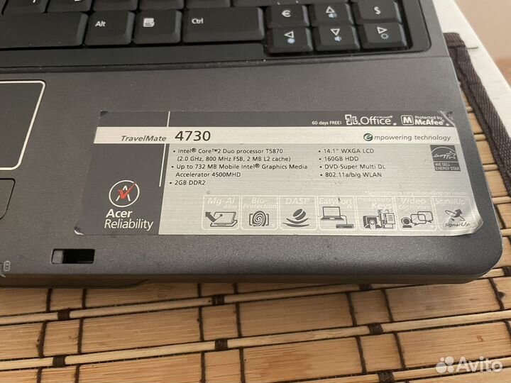 Ноутбук Acer с принтером